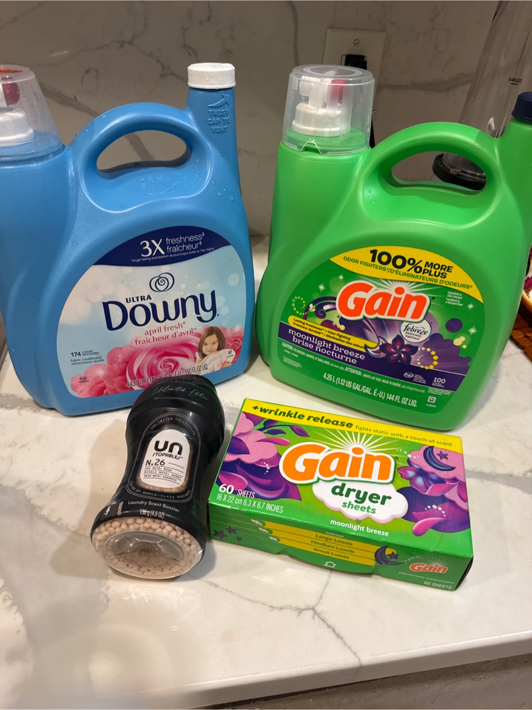 Laundry Detergent, Softener, Booster, and Sheets Set