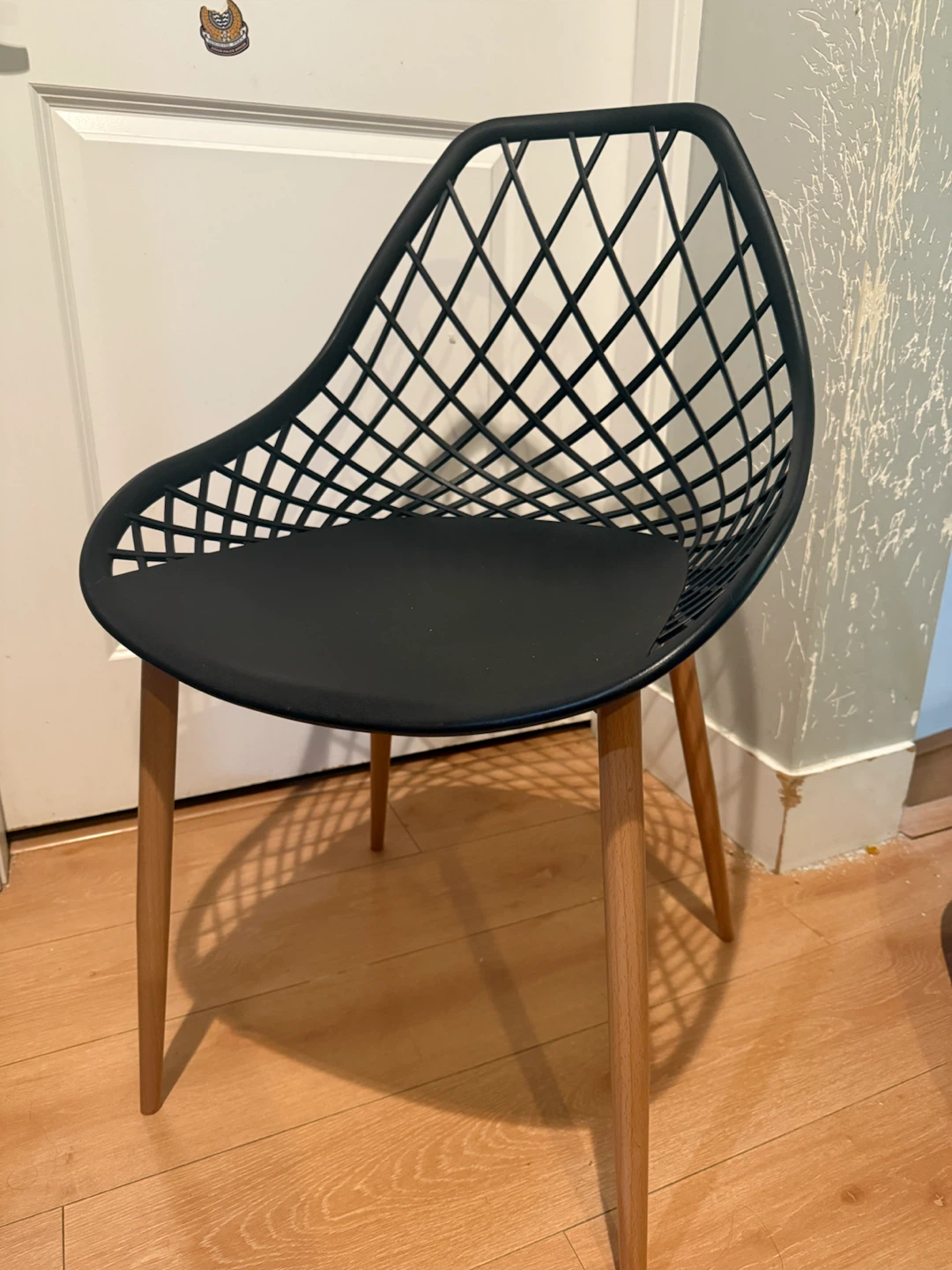 Black Lattice Dining Chair