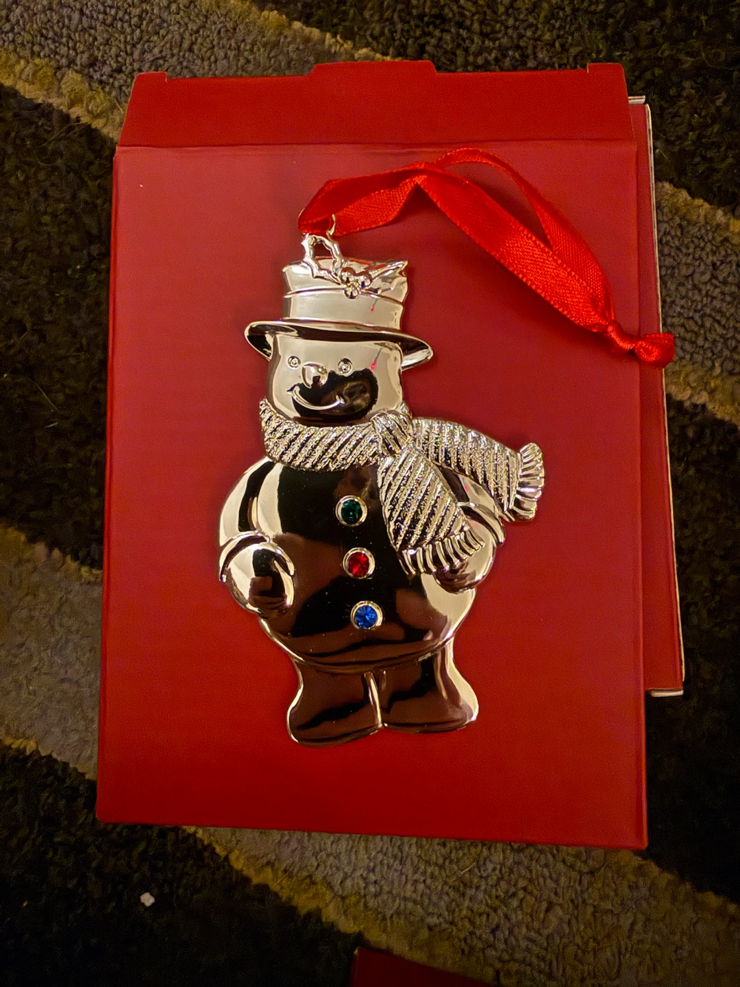 Set of 5 Holiday Metal Ornaments