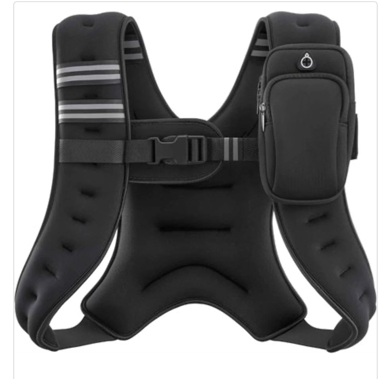Black Weighted Fitness Vest