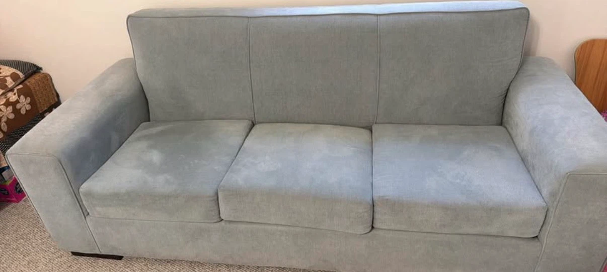 Light Blue Three-Seater Sofa - photo 2