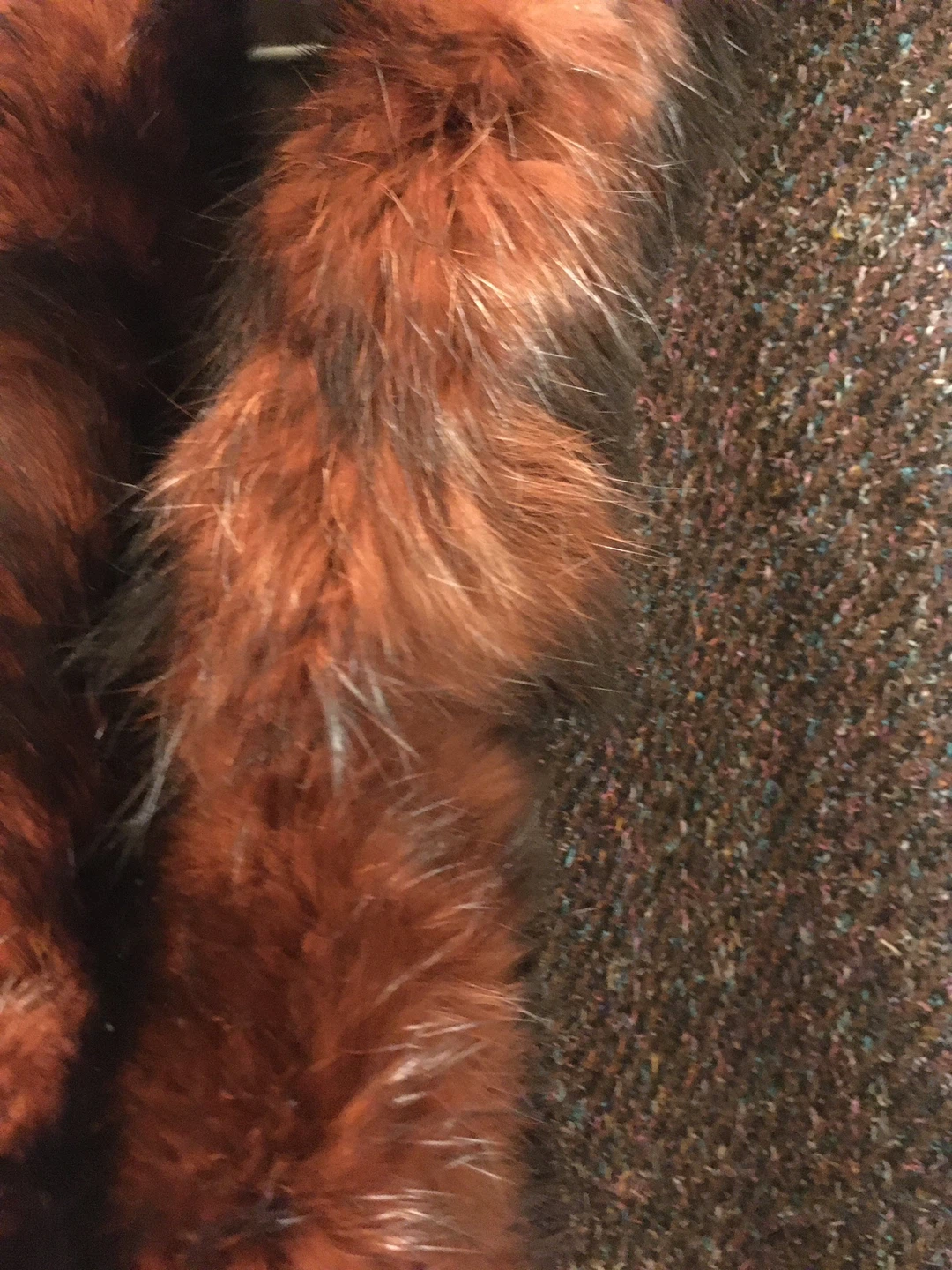 RESUME Women's Brown Tweed Coat with Fur Trim - photo 4
