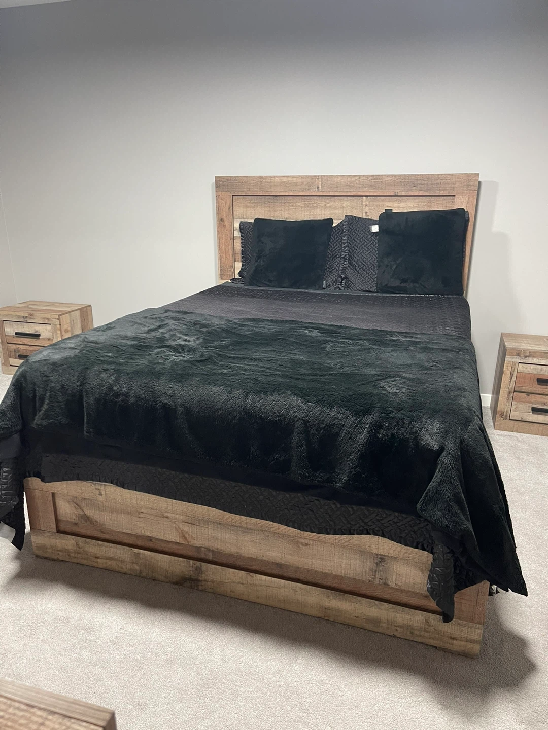 Rustic Wood Queen Bed Frame