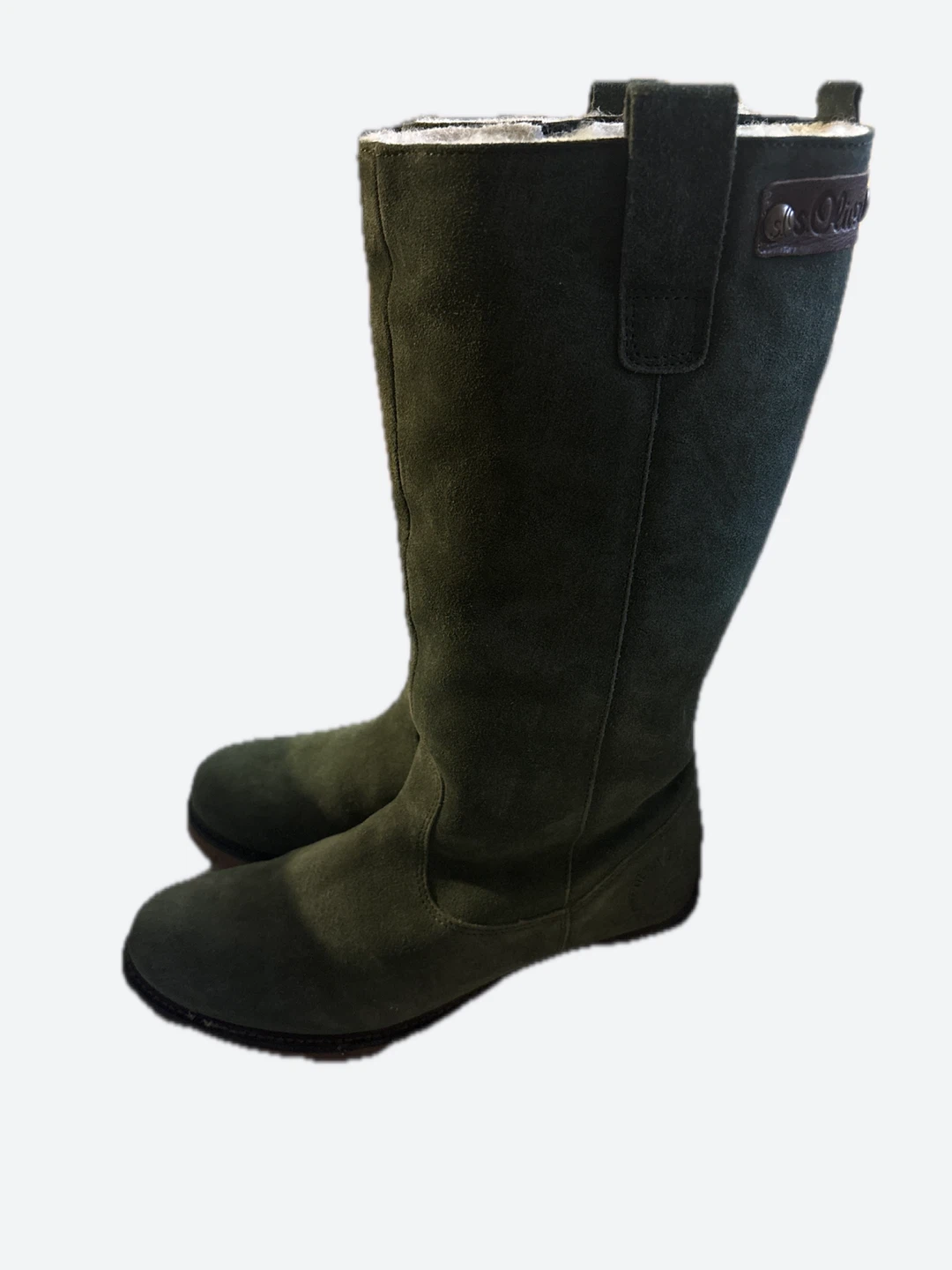 s.Oliver Suede Tall Boots - Green, Size 38 - photo 2
