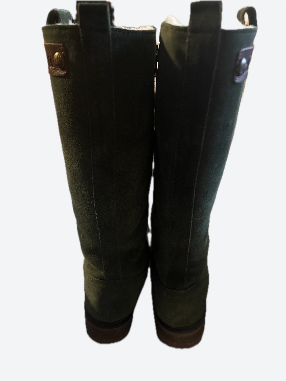 s.Oliver Suede Tall Boots - Green, Size 38 - photo 3