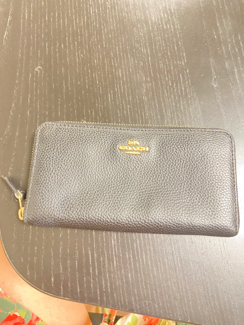 Coach Black Zip-Around Wallet