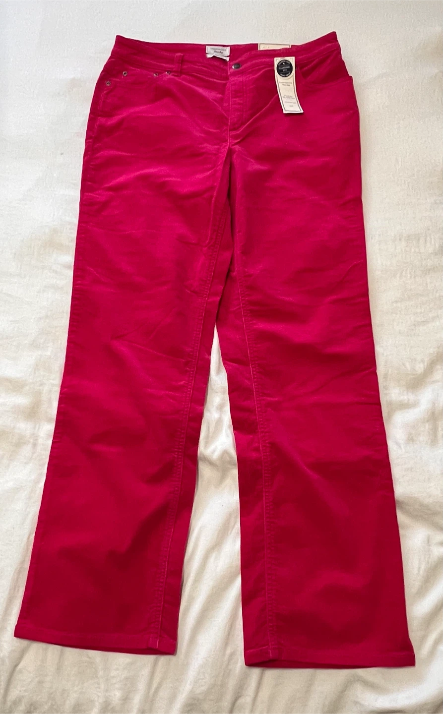 Charter Club Size 12 Pink Corduroy Trousers