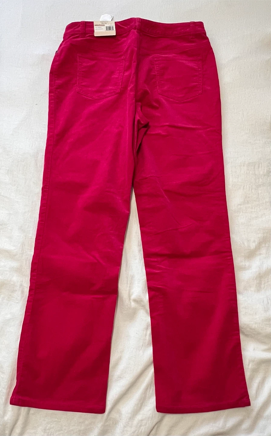 Charter Club Size 12 Pink Corduroy Trousers - photo 2