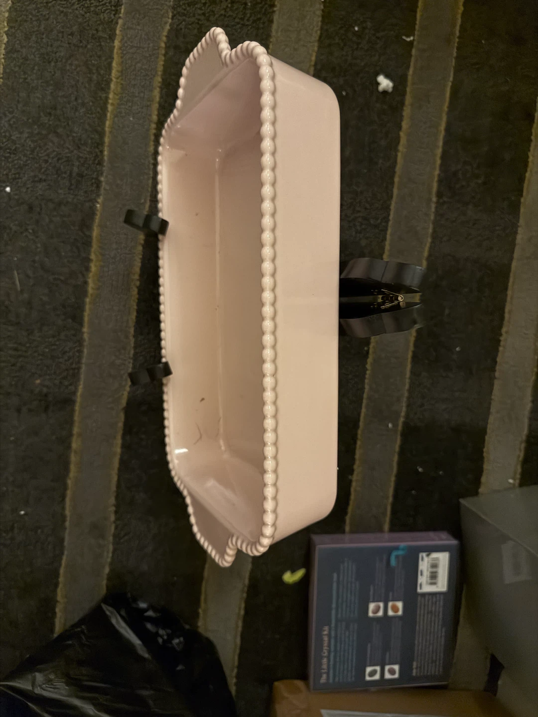 Pink Beaded Ceramic Baking Dish - photo 3