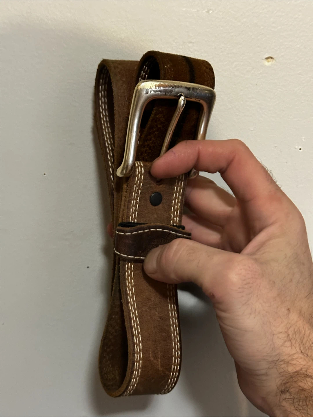 Redwing brown leather belt size 40 - photo 2