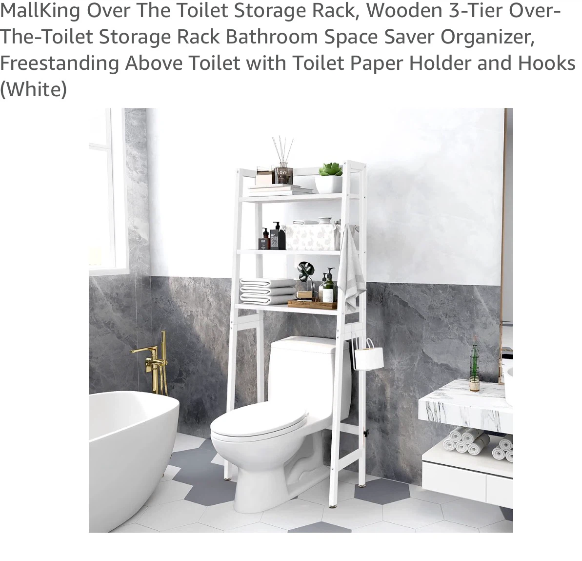 MallKing 3-Tier Over-the-Toilet Storage Rack