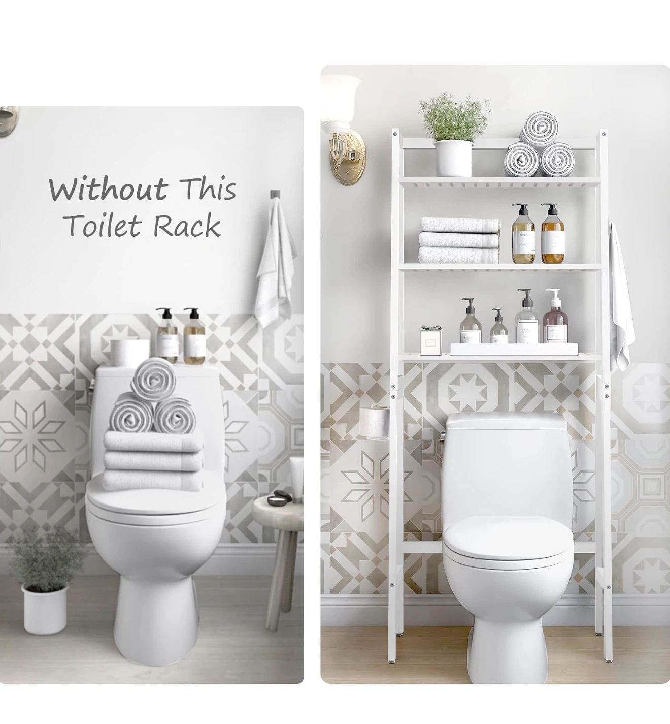 MallKing 3-Tier Over-the-Toilet Storage Rack - photo 5