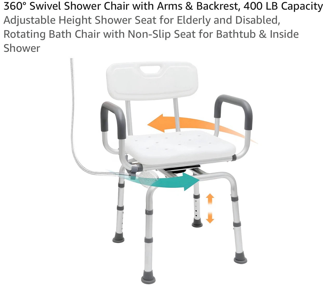 360-Degree Swivel Shower Chair 360