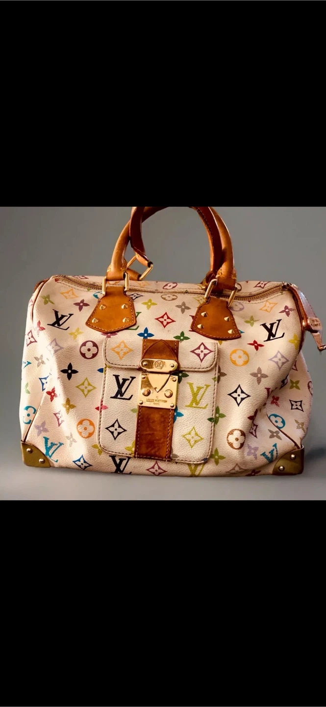 Louis Vuitton Murakami Speedy 30 White