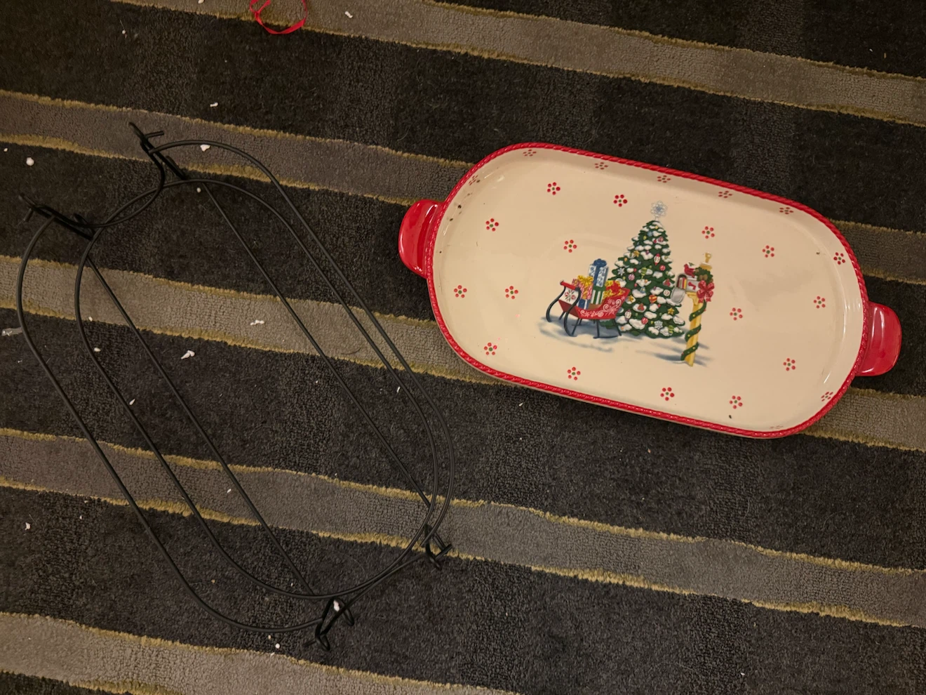 Christmas Serving Tray with Metal Stand - photo 2