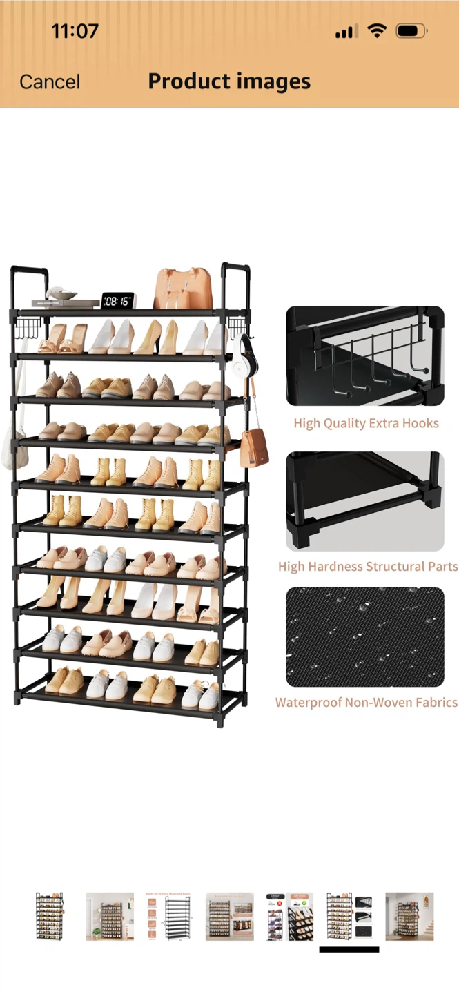 New- 10-Tier Shoe Rack - photo 3