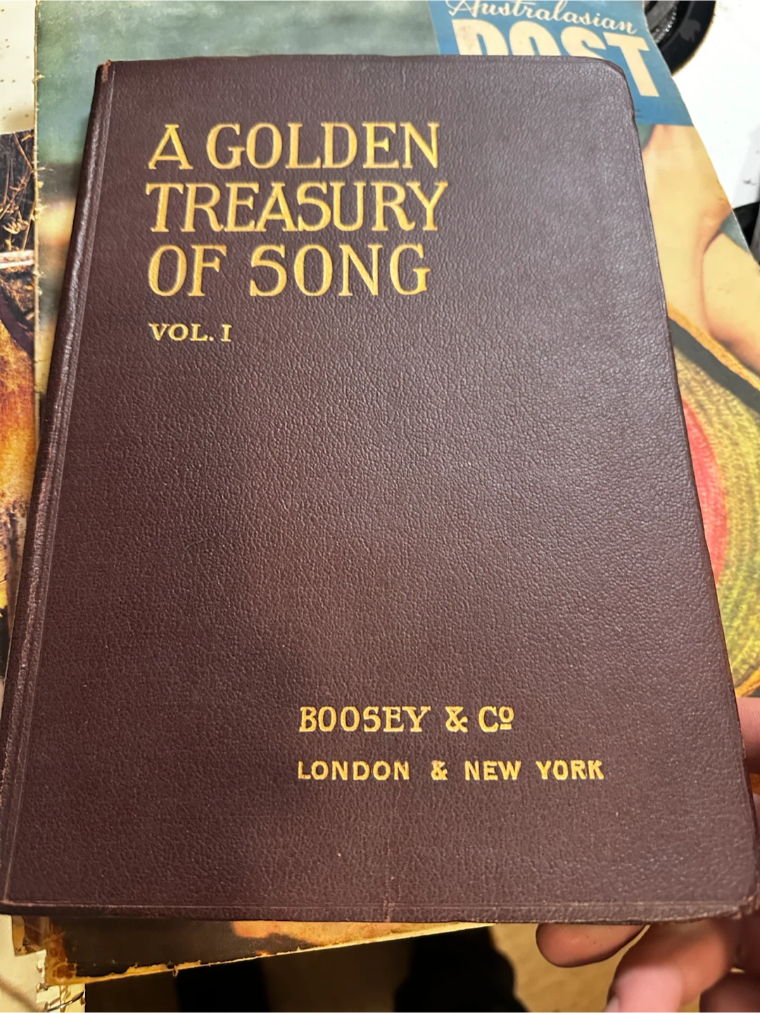 Antique 1903 A Golden Treasury of Song Vol I Boosey Co