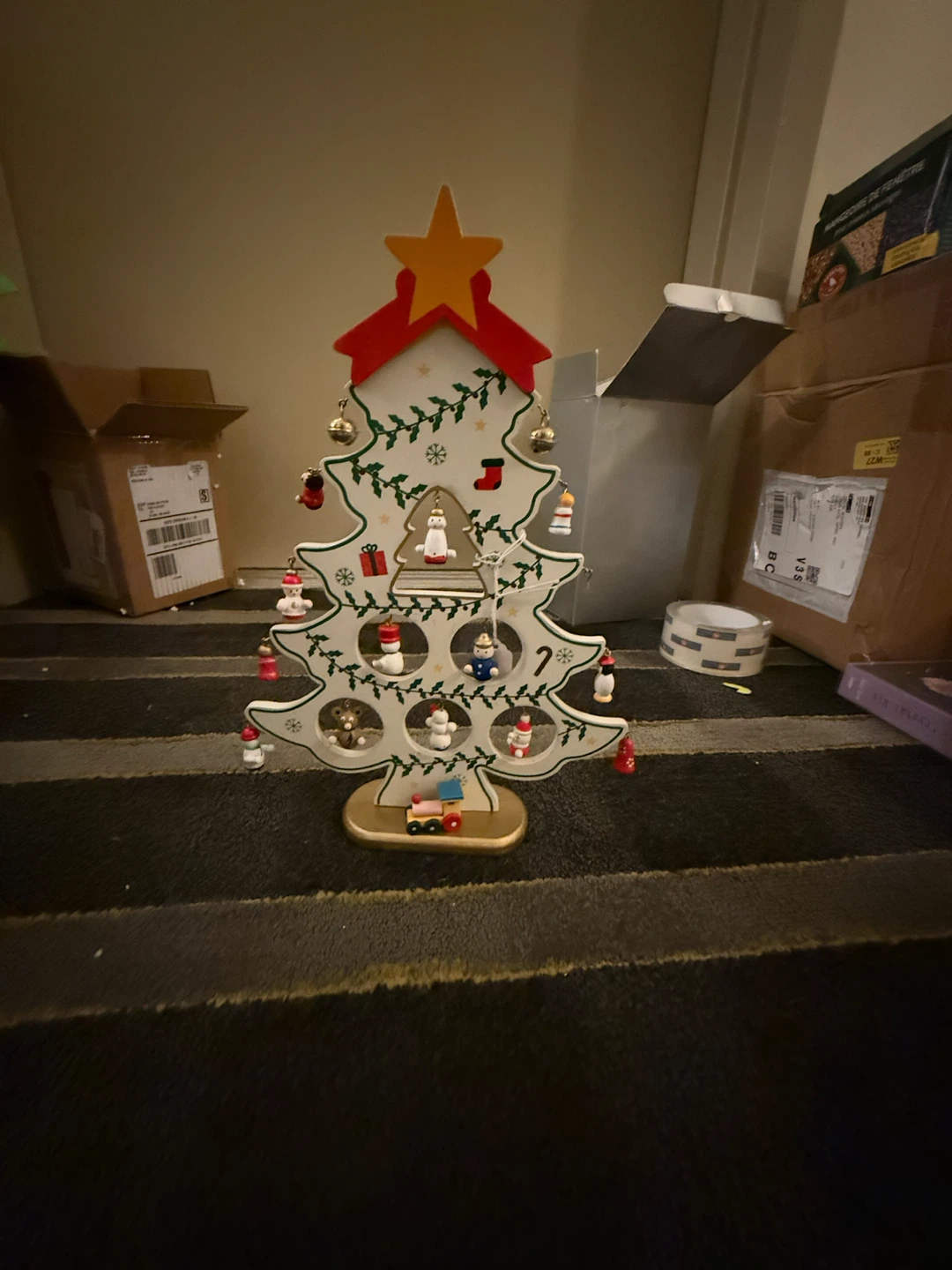 Reversible Wooden Christmas Tree Decoration
