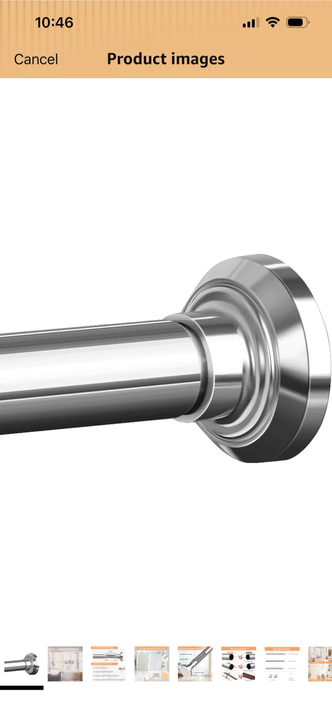 New-EnjoyBasics No Drill Tension Shower Rod - photo 3