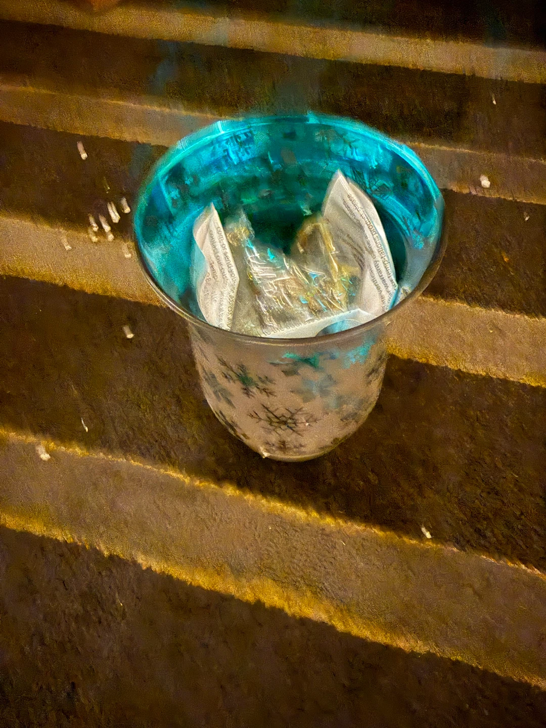 Winter Snowflake Glass Candle Holder - photo 2