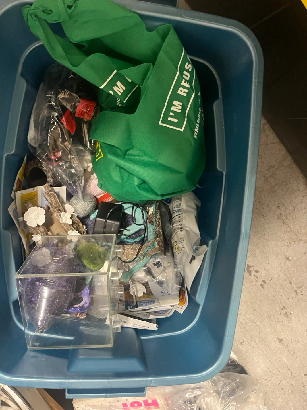 Aquarium Supplies Storage Bin