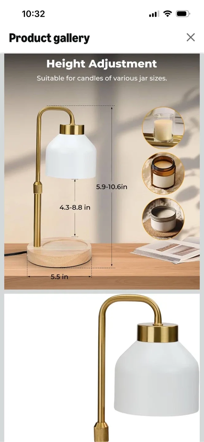 New-Adjustable Candle Warmer Lamp - photo 5