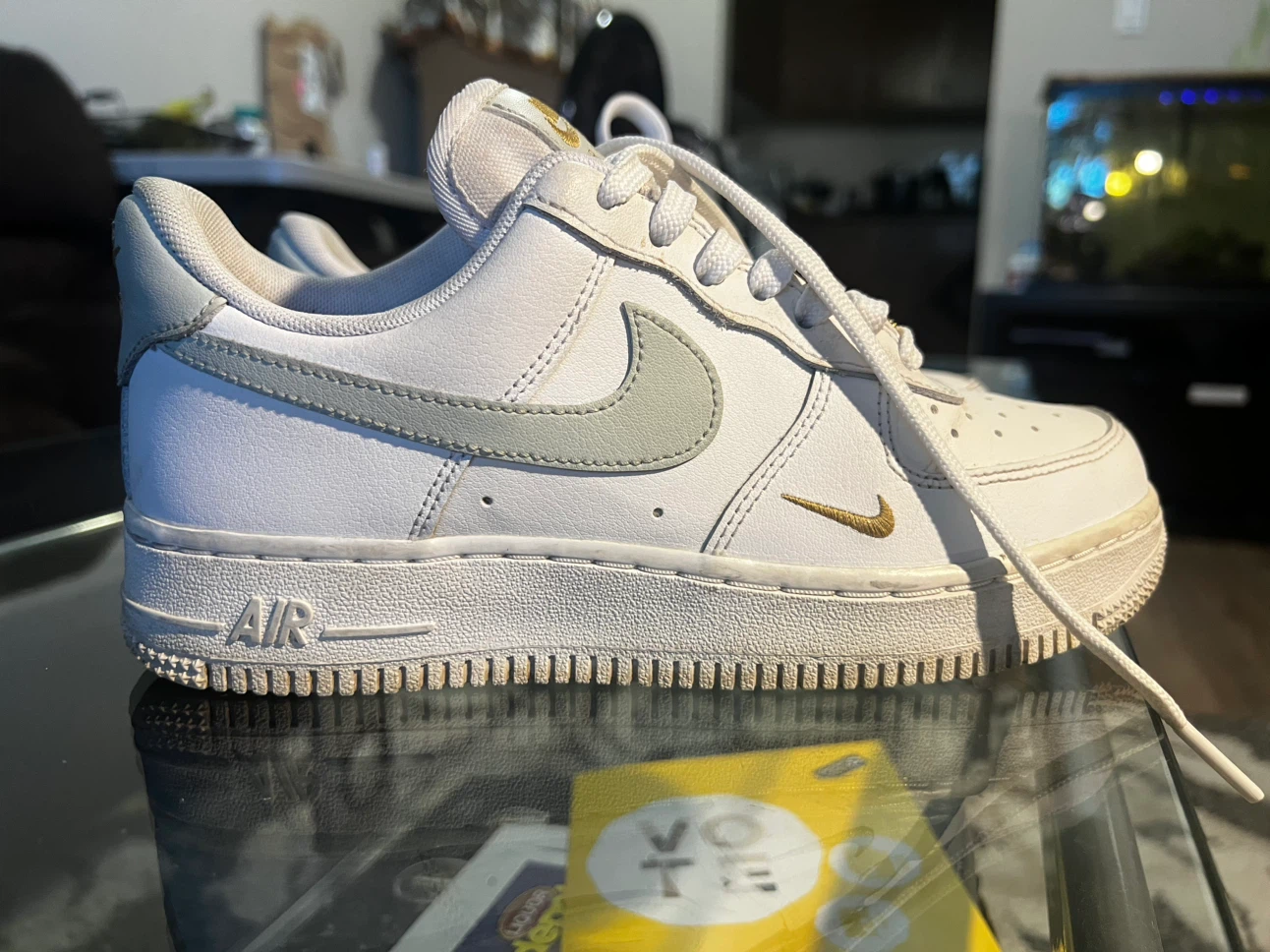 Nike Air Force 1 White and Gold - photo 3