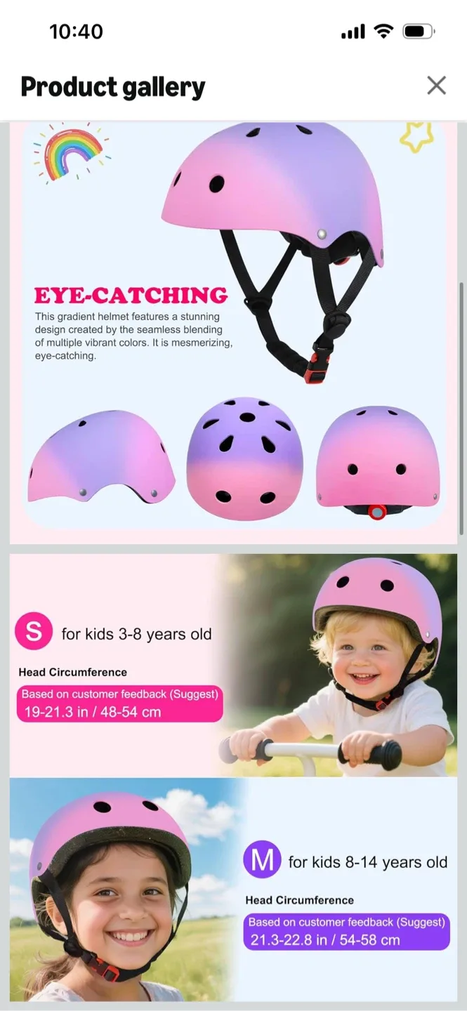New-Kids Gradient Helmet Size S