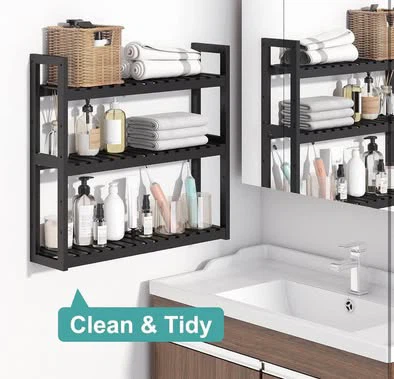 3-Tier Black Storage Rack - photo 3