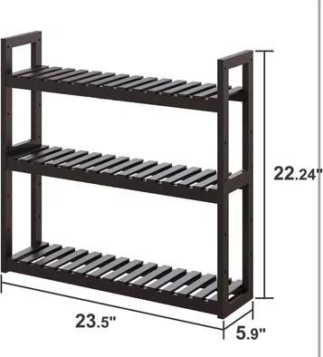 3-Tier Black Storage Rack - photo 4