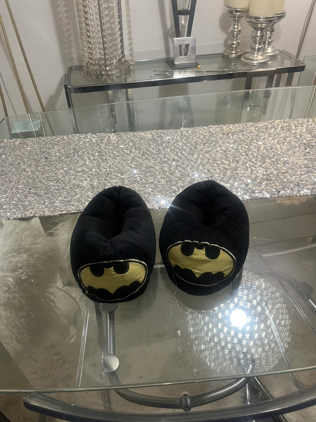 Batman Slippers Black Yellow size s  5/6