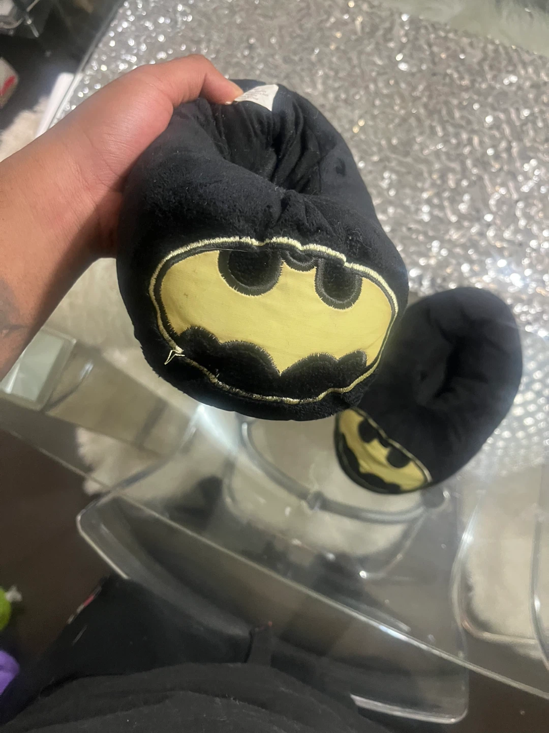 Batman Slippers Black Yellow size s  5/6 - photo 4