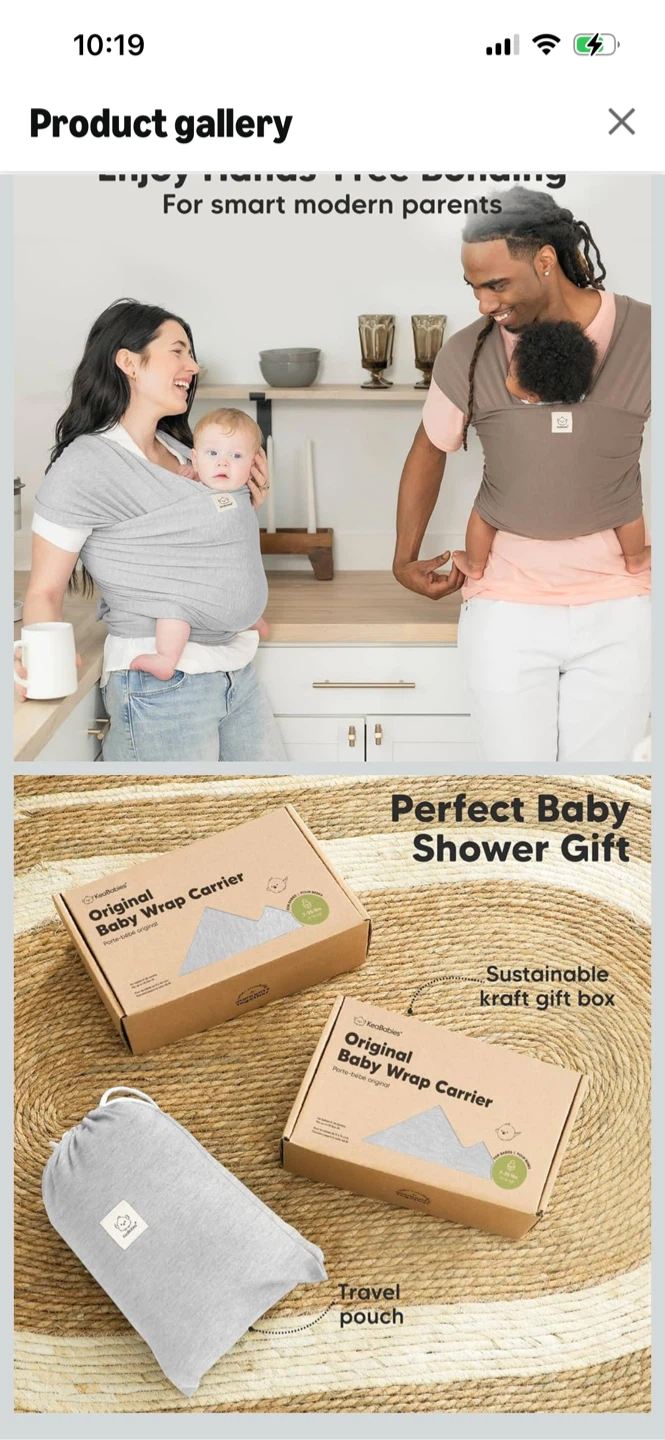 Brand New-KeaBabies Original Baby Wrap Carrier - photo 3