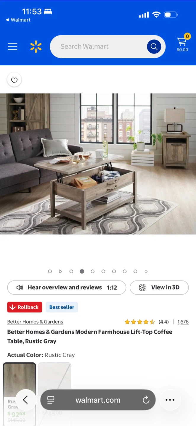 Better Homes & Gardens Modern Farmhouse Lift-Top Coffee Table - photo 5