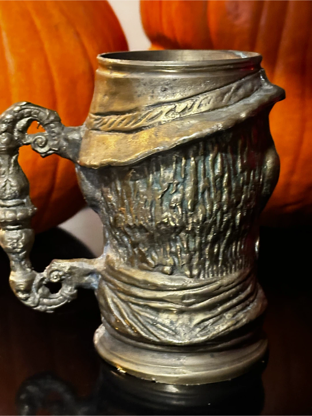 Vintage Civil War Soldier Commemorative Metal Bust Beer Stein - photo 4