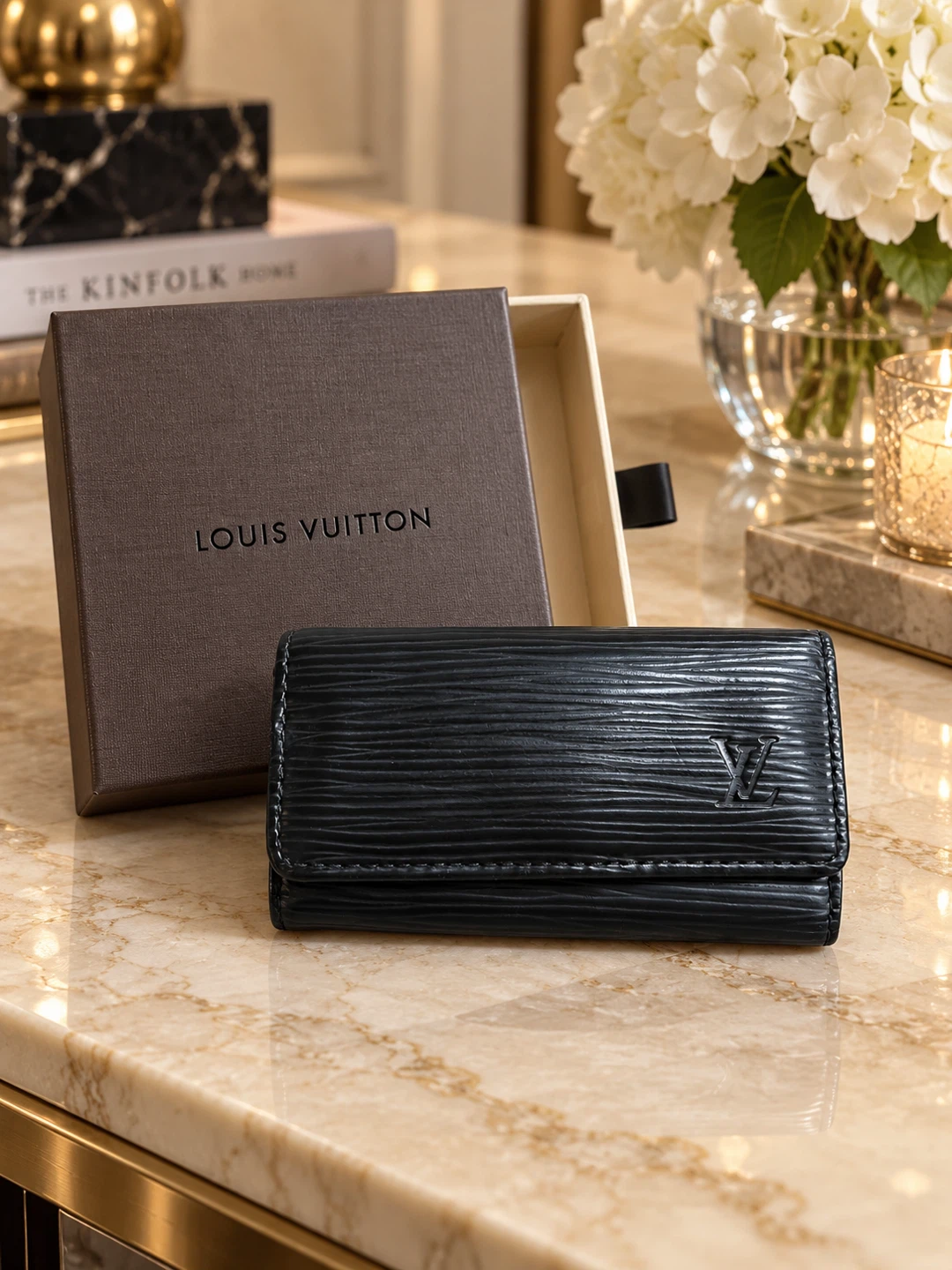 Louis Vuitton Epi Multiclés 6 Key Holder Noir Black M63812 + Box