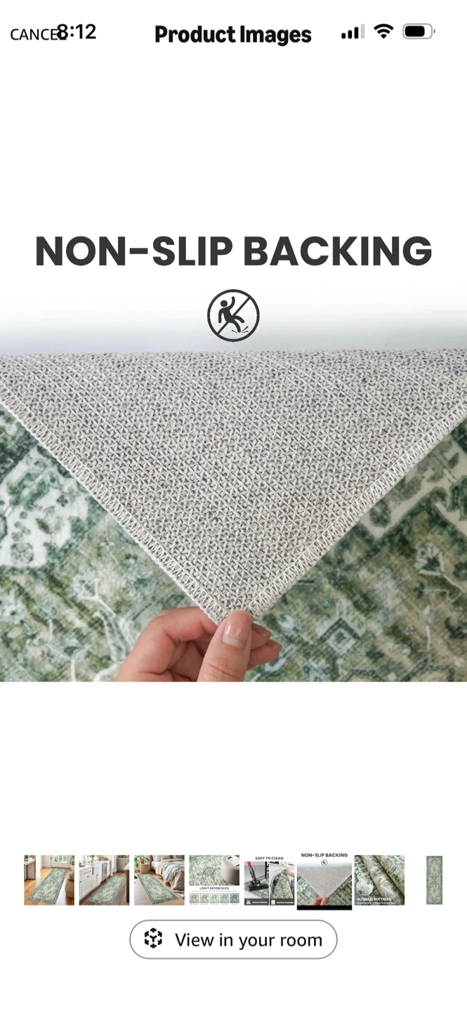 New-Siiloom Dark Green Runner Rug 2' x 6' - photo 5