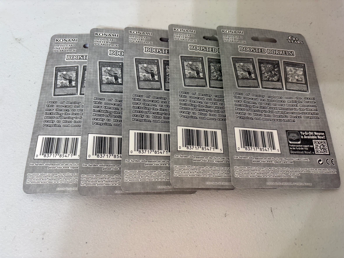5 Yu-Gi-Oh! Burst of Destiny Blister Packs - photo 3