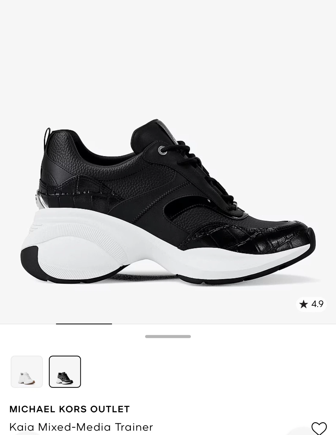 Michael Kors Kaia Mixed-Media Trainers - photo 2