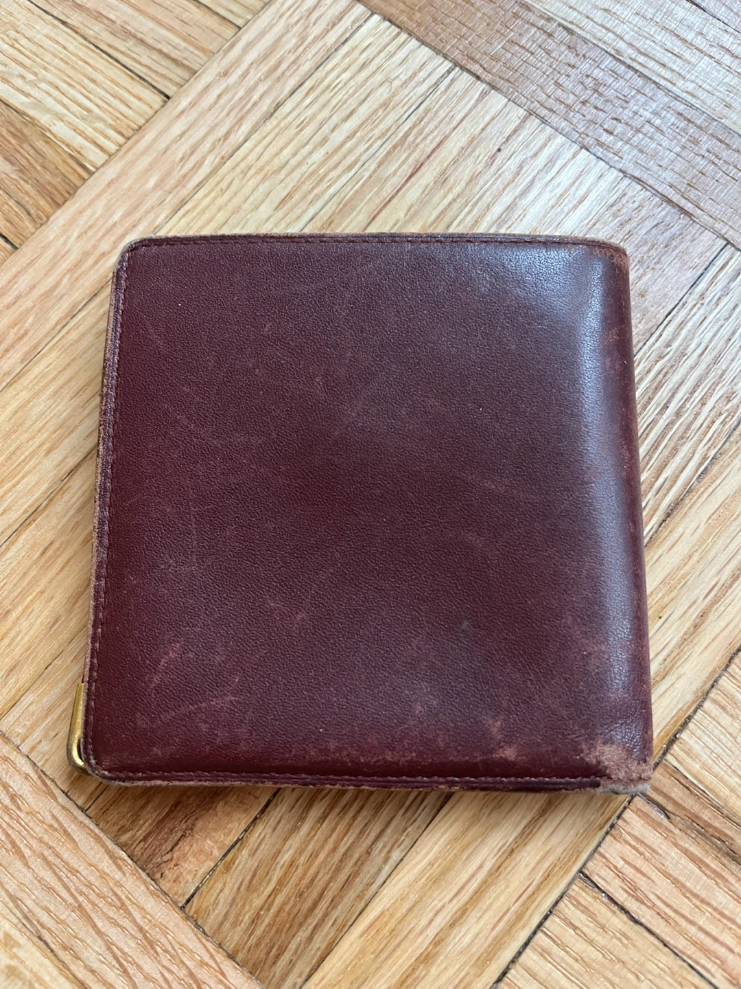 Must de Cartier Burgundy Leather Bifold Coin Wallet Authentic - photo 5