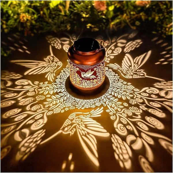 NEW - IP65 Waterproof Hummingbird Solar Outdoor Lantern