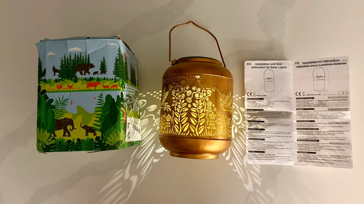 NEW - IP65 Waterproof Hummingbird Solar Outdoor Lantern - photo 4