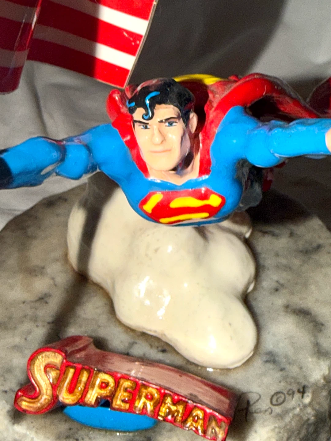 Vintage 1994 Superman Figurine proudly we wave dc comics Ron Lee - photo 5