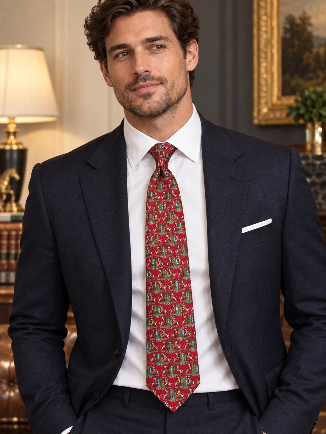 Salvatore Ferragamo 100% Silk Necktie – Made in Italy