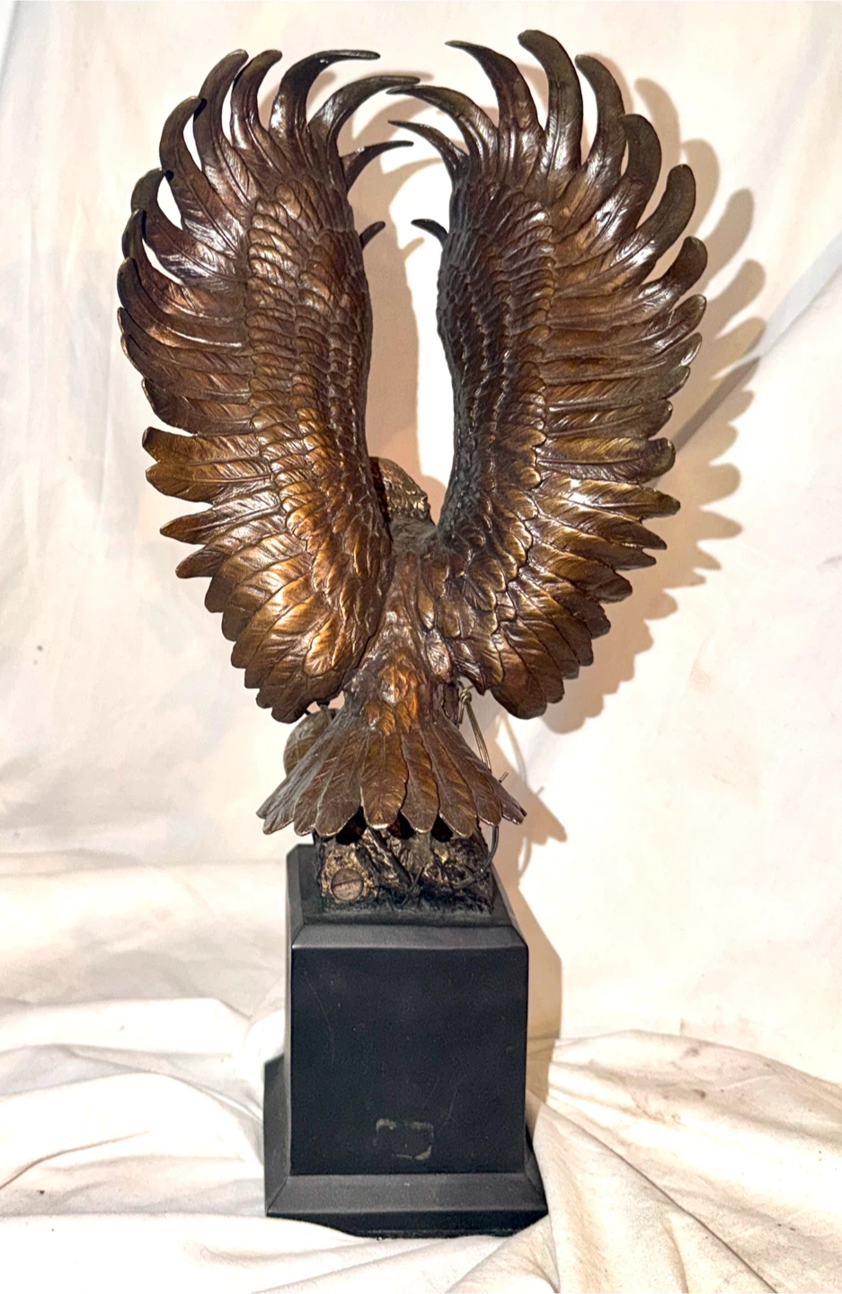 POW MIA Eagle Statue vintage military bronze sculpture - photo 2