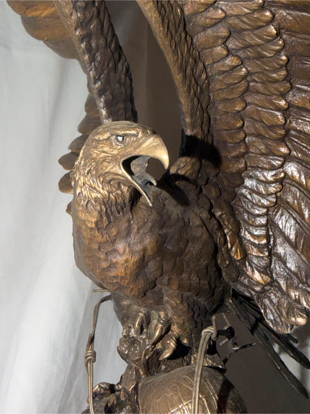 POW MIA Eagle Statue vintage military bronze sculpture - photo 5