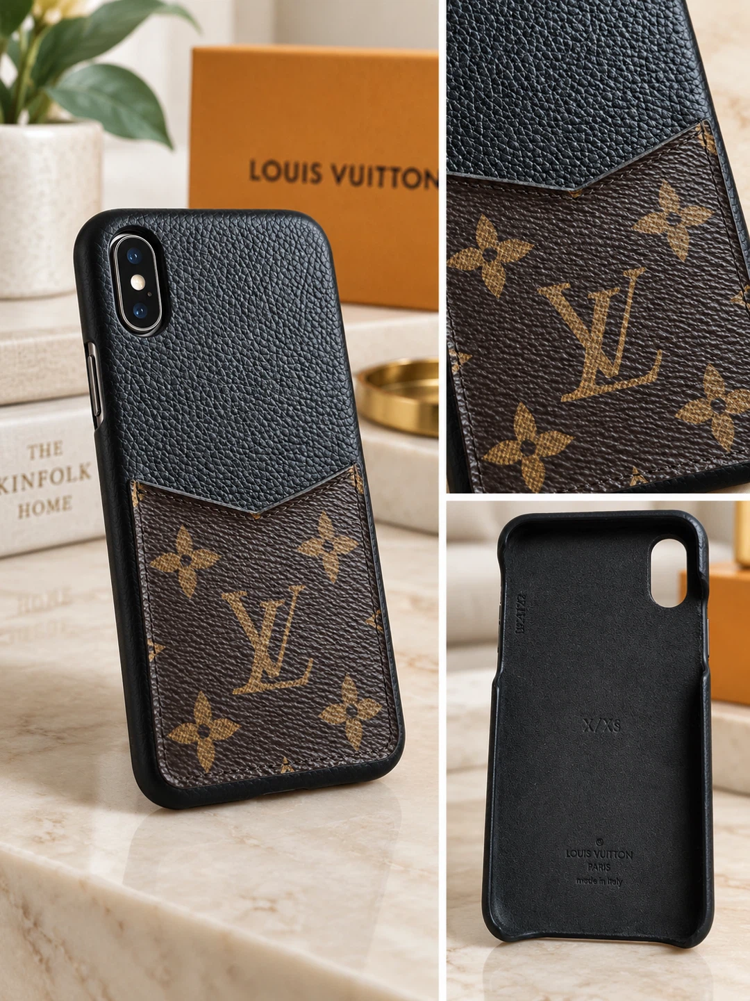 Louis Vuitton Monogram iPhone X/XS Bumper Case Black Leather - photo 2