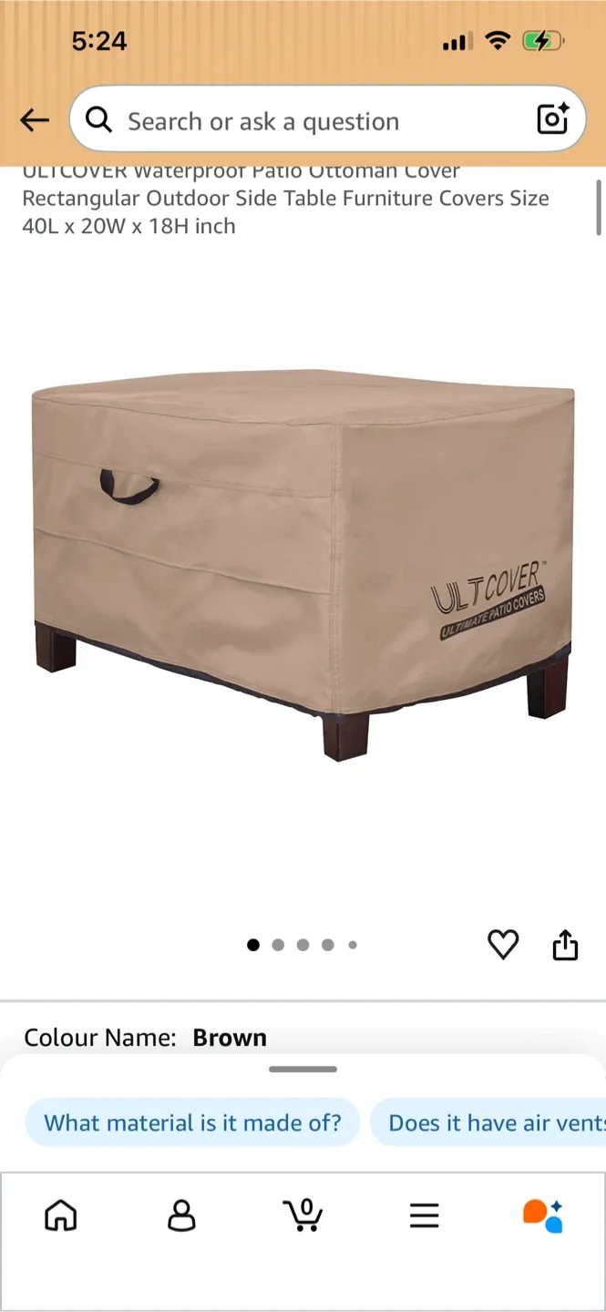 New-ULTCOVER Waterproof Patio Ottoman/Side Table Cover - photo 2