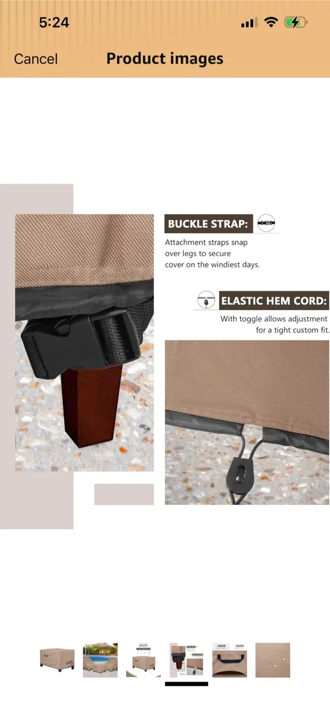 New-ULTCOVER Waterproof Patio Ottoman/Side Table Cover - photo 5