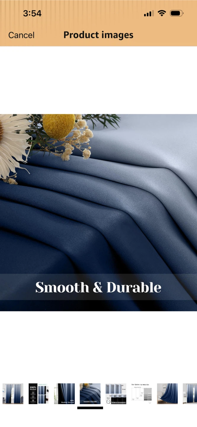 New-HOMEIDEAS Navy Blue 💯 %Blackout Curtains - photo 4